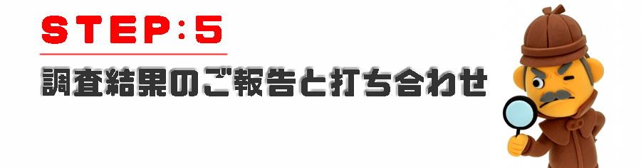 調査結果の報告と打ち合わせ